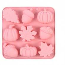 Autumn Harvest Theme 18-Cavity 3D Silicone Chocolate Mold, Maple Leaf, Acorn And Pumpkin Shapes, Thanksgiving Theme Candy, Pudding And Jelly Making Mold - View 8