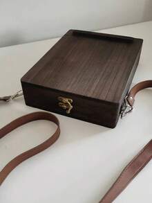 Writer Messenger Wooden Box, Multi-Functional Handmade Wooden Crossbody Messenger Bag, Portable Artist Tool Kit, Painting Brush Storage Sketch Box, Outdoor Painting Easel - Postman Wooden Box - View 8