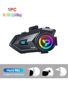 P30 Motorcycle Helmet Bluetooth Headset, Large Capacity Battery, Wireless 6.0, Type-C Charging Port, Supports Two-Way Call/Music Playback, Suitable For All Motorcycle Helmets, 300m Wireless Intercom Headset - P30 - View 16
