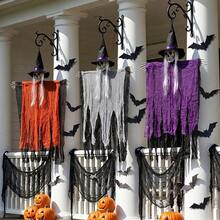 1pc Halloween Three Pieces Hanging Ghost Scene Decor - Multicolor - View 3