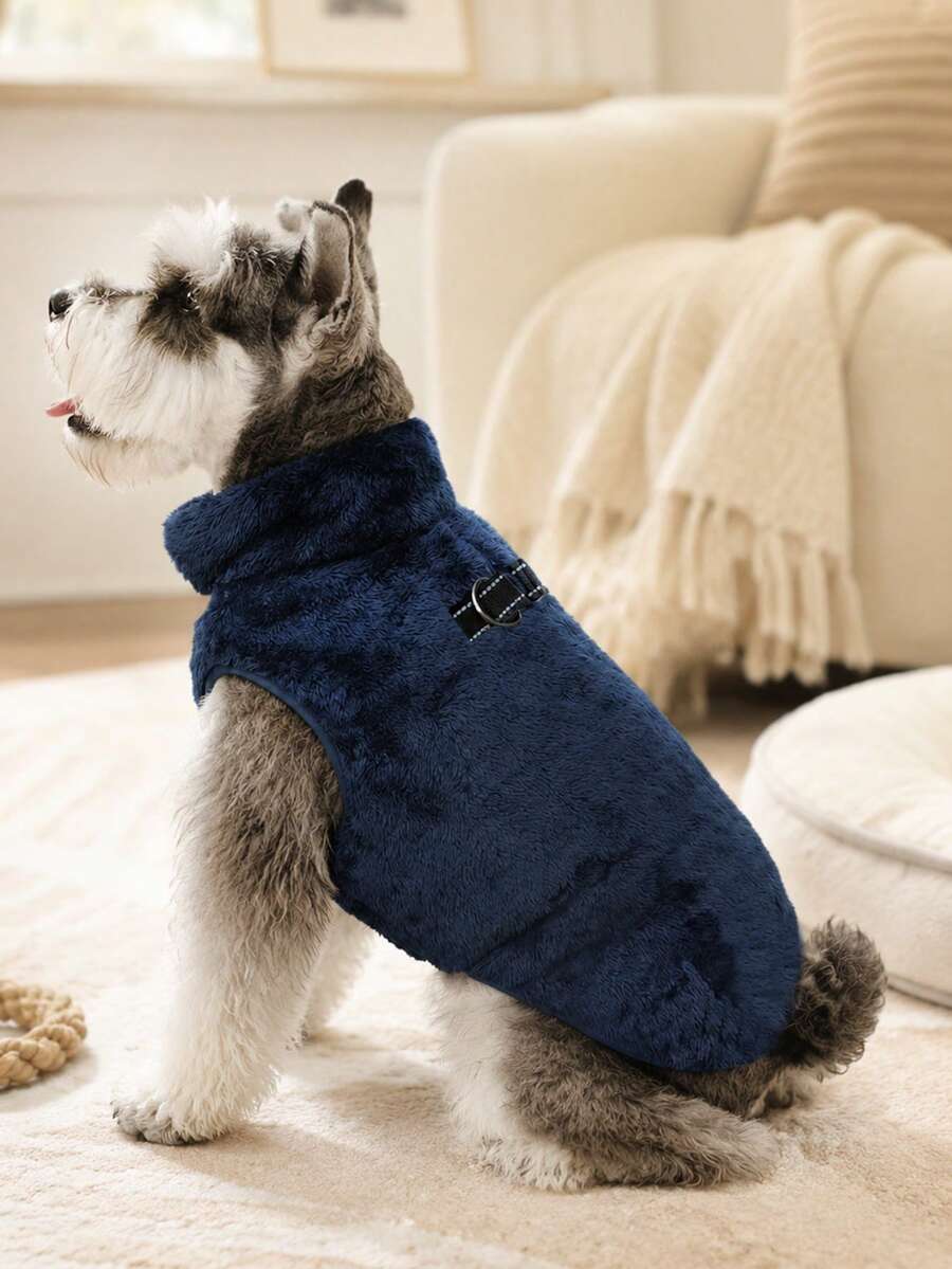 Medium Sized Dog Jacket, Fleece-Lined Dog Winter Jacket With D-Ring, Puppy Vest, Warm Dog Snow Jacket