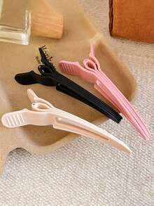 Large Matte Long Seamless Alligator Hair Clip, Bangs Clip For Blow Drying, Sectioning And Fixing Hair Strands, Minimalist Solid Color Suitable For Makeup Styling And Fixing Flyaways, Can Be Used As A Daily Beauty Gift - Multicolor - View 5