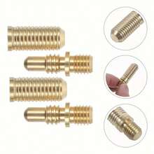 2 Sets Copper Billiard Cue Screws Pool Cue Joint Pool Sticks Hardware Pool Cue Joint Connecting Screws Billiard Extension Screws Combination - Yellow - View 9