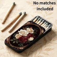 1pc Vintage Elegant Angel Floral Pattern Matchbox, Exquisite Floral Multi-Functional Mini Storage Box (Matches Not Included), Home Desktop Aromatherapy Candle Matching Display & Storage Box, Delicate Small Gift For Holidays - View 8