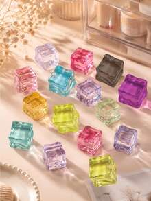 10 DIY Simulated Ice Cubes With Transparent Acrylic Accessories DIY Handmade Milk Glue Phone Case Material Drip Glue Jewelry - DIY Accessories - View 2