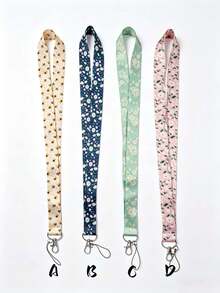 1pc Daisy Pattern Lanyard, Student ID Card Holder Lanyard, Key Chain Strap For School - Multicolor - View 8