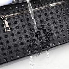 1pc Black Rivet Design Men's Clutch Bag, PU Material Large Capacity Zipper Handbag, Wristlet Bag Suitable For Daily Commute And Holiday Gifts, Travel Essential Gift, Exclusively For Men. Men's Gift - Multicolor - View 10