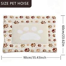 1pc Super Soft Pet Bed Pad With Cartoon Hamster Pattern, Washable Dog Crate Mat, Suitable For Large, Medium And Small Dogs, Reversible Dog Crate Bed Mat, Cat Bed Pad, Double-Sided Use, All Seasons - Multicolor - View 9