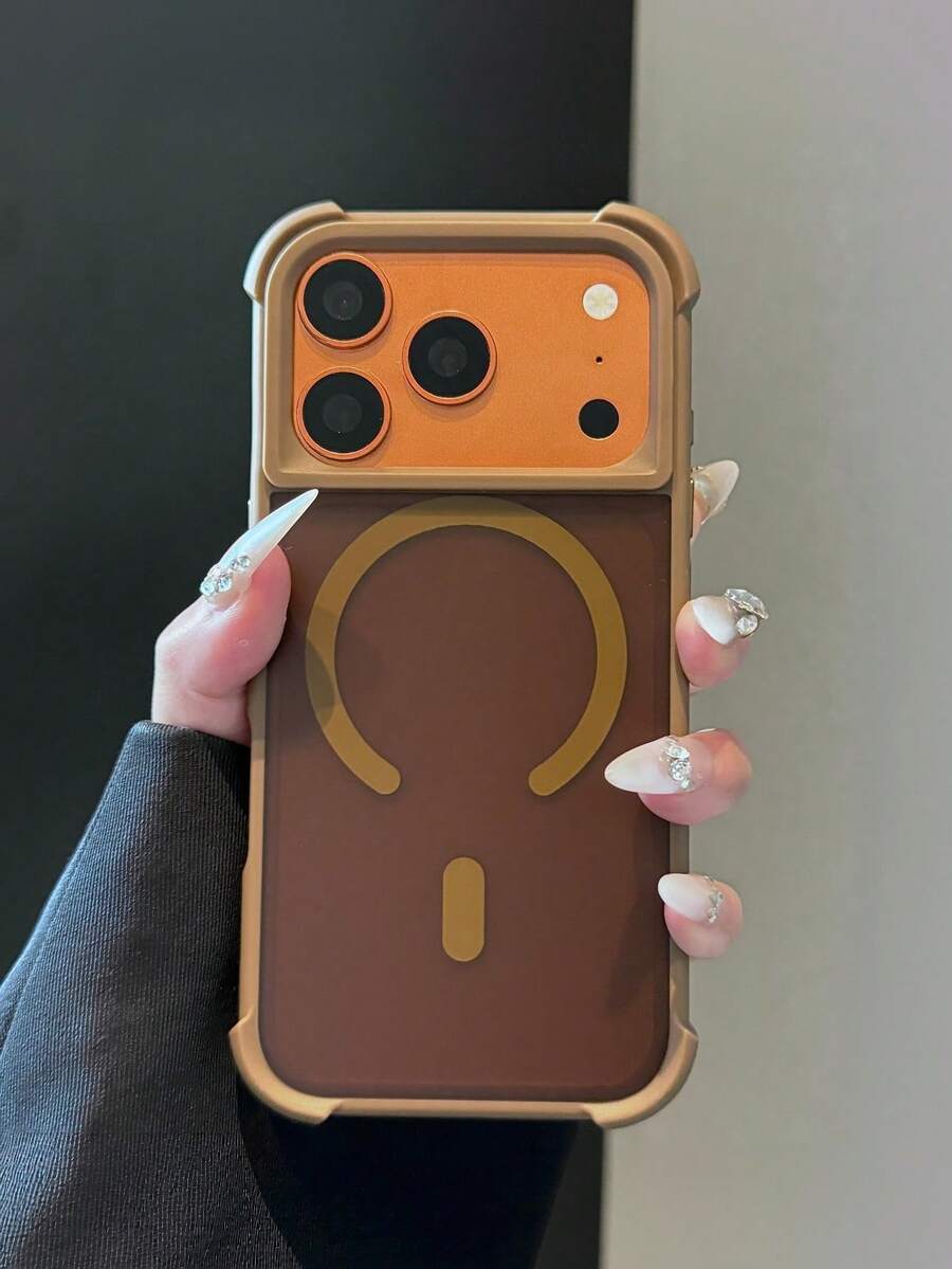 1 buah Casing Ponsel Magnetik Mewah Matte Transparan dengan Tepi Persegi, Ramah Kulit, Kompatibel dengan iPhone 18 Pro Max 17 Pro Max AIR 16 15 14 13 12 11 Pro Max Plus, Penutup Belakang Silikon Lembut