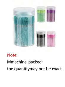 1-50pcs Eyelash Brushes, Suitable For Eyelash Extension, Eyebrow And Makeup, Crystal Color, 7 Colors Available (Colorful) - Multicolor - View 9