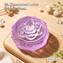 Lotus Thick Glass Nail Crystal Cup Transparent Nail Polish Remover Cup Mixing Palette Professional Nail Salon Mixing Tool - Multicolor - View 14