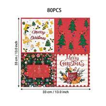 Christmas Napkins, Holiday Paper Napkins With Christmas Tree, Gingerbread Man, Hot Cocoa And Plaid Patterns, Disposable Dinner Cocktail Napkins, Suitable For Christmas Party Table Decor - Style 1 - View 7
