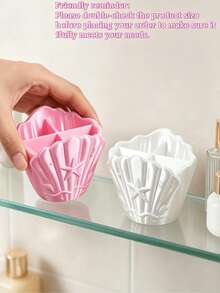 1pc Shell & Starfish 4-Compartment Jewelry Organizer Tray, Cosmetic Storage Box, Desktop Makeup Brush Holder, Suitable For Rings, Earrings, Lipstick, Bathroom Vanity Decor Container, Jewelry Box, Room Decor, Home Decor, Jewelry Storage Box, Wedding, Table Centerpiece Decoration, Halloween Candy Bowl, Christmas Home Decor - Multicolor - View 4