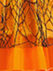 Young Girls Sleeveless Lace Spider Web Satin Elegant Long Train Halloween Party Princess Dress Suitable For Ball, Basket Not Included - Multicolor - View 11