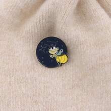 Cute Firefly Brooch Cartoon Luminous Enamel Pin, Cute Night Insect Badge, For Bag Jacket Accessories - Multicolor - View 2