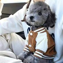1 Pet Ins Style Puppy Clothes Baseball Shirt, Fashionable And Interesting Puppy Pocket Pattern Embroidered Autumn And Winter Cat And Dog Clothing - Navy Blue - View 7