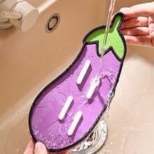1pc Eggplant And Pineapple Kitchen Pot Lid Mat, Utensil Storage Mat, Draining Mat, Table Countertop Heat Insulation Mat, Cutting Board Placement Mat - Multicolor - View 7