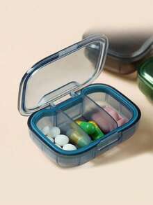 2/1pc Ultra-Small 3-Compartment Dust-Proof Pill Storage Box, Daily Pill Box - (3 Compartments Per Day) 3 Compartments, Dust-Proof, Medication Manager, Easy Daily Dosing - Portable Lightweight Design, Portable Lightweight Design Suitable For Travel Or Home Use, Box, Travel Essential - Multicolor - View 2