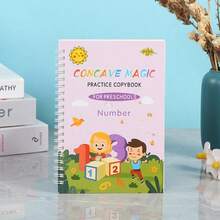 10pcs (4 Books + 1 Pen + 5 Refills) Large Reusable Handwriting Practice Books, Comfortable Tracing, Sight Words, Grooved Magic Practice Workbook Set, Halloween Christmas Gift - 1 Set - View 5