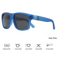 The Latest Fashionable Retro Square Colored Striped Sports Glasses Come In A Variety Of Colors For Comfortable Daily Casual Wear - F364-5 - View 9
