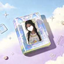 1pc Purple Dreamy Gradient Card Album, Y2K Sweet Cool Style 1-Pocket Photo Album, Girly Cloud & Starlight Cover, Idol Photo Card Storage Book, Portable Loose-Leaf Idol Photo Collection Book, Student Anime Card Storage Tool, YOUCHENGYOUPIN Compatible With 3-3.5 Inch Photo Cards And Photos, Portable Photo Album For Idol Fans, Highly Attractive Idol Photo Card Collection And Storage Book - Card Pack - View 1