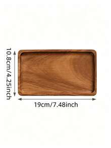 1pc Wooden Tray, Suitable As Snack Tray, Tea Tray, Jewelry Tray, Bathroom Decor Tray, Home Decor Tray, Great Christmas Gift - Yellow - View 15