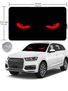 Car Windshield Sunshade, Foldable Front Window Heat Insulation Sunshade, Universal Reflective Car Interior Protector (Suitable For Sedans) (59.06*27.5 Inches) - A - View 12
