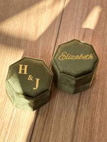 Customized Velvet Ring Box, Double/Triple Slot Jewelry Storage, Engagement/Proposal Ring Box, Wedding/Anniversary Gift - Multicolor - View 5