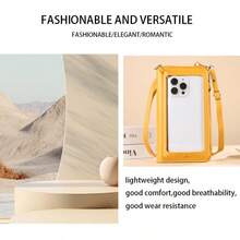 New Touchscreen Phone Bag For Women, Fashionable Dual-Use Phone Pouch, Crossbody Versatile Student Small Shoulder Bag - Multicolor - View 3