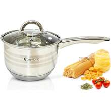 EliteHoff Stainless Steel Saucepan With Glass Lid, 7-Layer Base, Long Handle Cooking Pot For Induction & All Stovetops – 1.5L / 2.1L / 2.9L - View 2