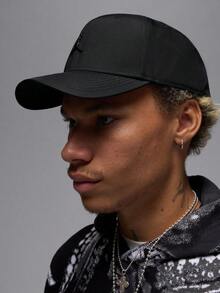 Nike U J RISE CAP S CB MTL JM Unisex Baseball Cap, Curved Brim - Black - View 2