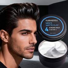 YURHERSU Men's Natural Volumizing Styling Wax, Long-Lasting Hold, Non-Greasy Styling Clay, 80g - Men's Hair Clay - View 3