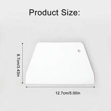 1pc White Trapezoid Dough Scraper, Plastic Dough Scraper, Home Baking Dough Cutter, Cake Cream Scraper, Kneading Dough Scraper, Non-Stick Dough Cutter, Kitchen Pastry Divider Scraper With Hanging Hole, Easy To Clean Baking Tool - View 12