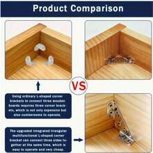 1/5PCS Fixed Angle Code Stainless Steel 90 Degree Right Angle Bed Table And Chair Trapezoidal Bracket Three-Sided Support Angle Iron Device Thickened And Durable Multifunctional Furniture Cabinet Door Bracket Hardware Connection Accessories - A - View 8