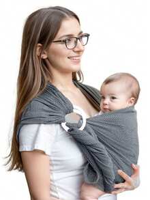 LELE LON Baby Portable Carrier Bag Adjustable Toddler Carrier Dual Ring Baby Sling Mesh Breathable Baby Carrier Simple Baby Carrier - Multicolor - View 3