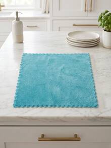 1/4/8‑Pack Coral Fleece Cleaning Rags, 12*12 Inch Super Absorbent Lint‑Free Dish Cloths, Soft Household Square Hand Towels, Reusable Kitchen Wipes For Kitchen, Bathroom And Household Cleaning - Multicolor - View 3