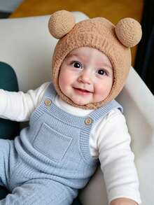 2pcs/1pc Baby Hat, Cute Children's Winter Baby Hat, Suitable For Boys And Girls, Autumn/Winter - Multicolor - View 3