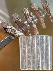 limitpretty 1pc Vintage Court Style Sword Blade Butterfly Chain Candle Holder Cross European Nail Art Silicone Mold - Multicolor - View 1