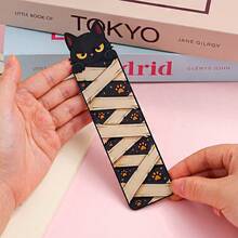 Fun Halloween‑Themed Cat‑Shaped Acrylic Bookmarks, Creative And Cute Vampire, Mummy And Ghost Cat Page Markers, Reading Decorative Accessories, Perfect Halloween Gifts For Cat Lovers And Book Lovers - One Size Fits All - View 10