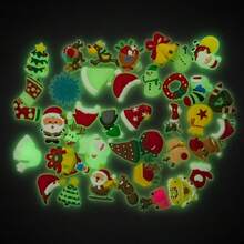 11PCS/22PCS Random Glow In The Dark Christmas Shoe Charms PVC Clog Decorations Mix Pack Gift - Random Pattern - View 1