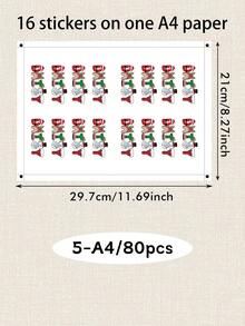 Custom Christmas Name Stickers, Personalized Holiday Letter Labels, Festive Santa Reindeer Snowman Style, Customized Gift Bag & Present Decor, Customizable Name Stickers, Christmas Gift Tags, Holiday Party Decor 2026, Christmas Gift Stickers - Style B - View 9