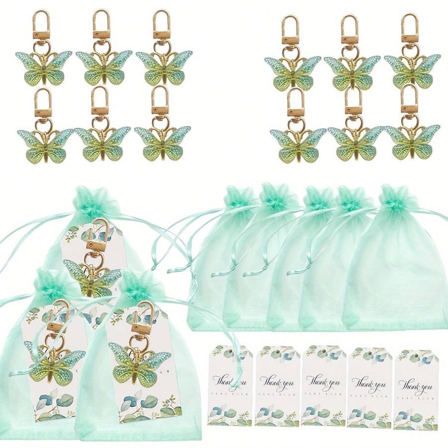 Set Hadiah Gantungan Kunci Kupu-kupu 12 Buah, Cocok untuk Pesta Pengungkapan Jenis Kelamin Bayi, Cocok untuk Ulang Tahun, Pernikahan, Pesta Pengungkapan Jenis Kelamin Bayi, Sempurna untuk Ulang Tahun, Pernikahan, Hadiah Ideal untuk Rekan Kerja, Teman dan Keluarga - View 1