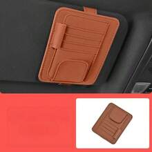 Car Sun Visor Organizer Clip, Multifunctional Interior Glasses Holder, Card Holder, ID Clip, Ticket & Business Card Storage Pouch - A - View 16