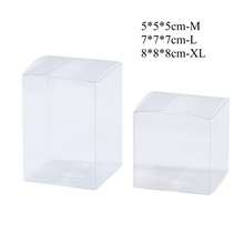 1/50pcs 3 Sizes Transparent PVC Gift Boxes, Candle Packaging, Party Supplies Gift Box - Multicolor - View 9