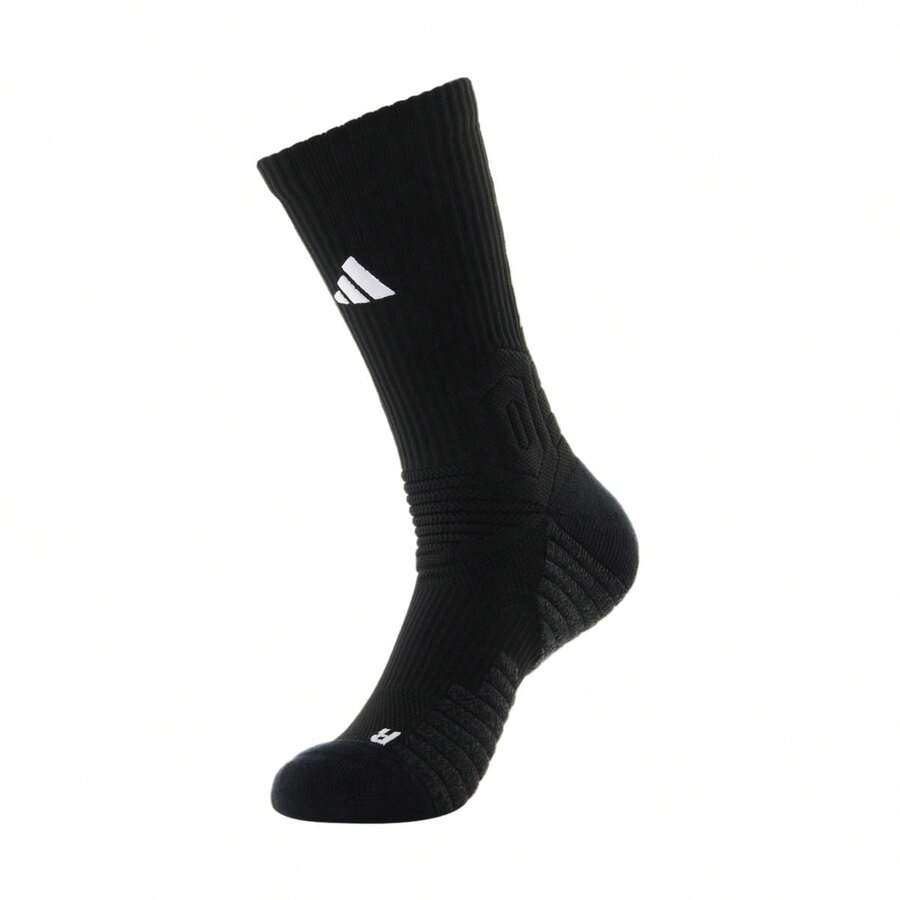 Adidas Kaos Kaki Olahraga Kasual Klasik Nyaman Unisex Musim Semi/Gugur, 1 Pasang, JP0132 - Hitam/putih - View 1