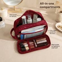 1 Large Capacity Waterproof Makeup Bag – Portable Travel Cosmetic Storage Bag With Multiple Compartments.Pencil Pouch(All-Season Back To School Supplies)Note: Medium And Small Sizes Are Single-Layer - View 7
