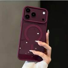 Luxury Candy 無線充電手機殼，相容 iPhone 18 Pro Max 17 16 15 14 13 12 11 Mini 15 Plus 16 Pro 17 E，磁吸保護殼 - 櫻桃紅 - 查看 5
