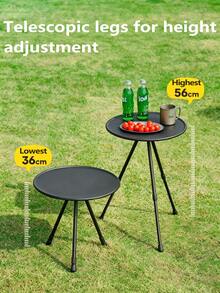 BRS Outdoor Camping Folding Table, Height‑Adjustable With Telescopic Legs, Portable Camp Table, Suitable For Picnic, Barbecue, Home Use, Garden Yard And Beach. Lightweight Camping Gear, Camp Kitchen Coffee Table, Tea Table - Multicolor - View 5