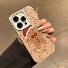 Autumn Q-Version Cartoon Gingerbread Man Cute Holiday Themed Shockproof Protective Phone Case Compatible With Apple 17 Pro Max, 17 Pro, 16 Plus, 15, 14 - Multicolor - View 7