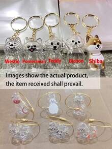 Pet Hair Memorial Keychain Pendant, Cute Teddy Dog Transparent Hair Collector, Creative Dog-Shaped Keychain, Designed For Collecting Pet Hair, Can Be Used As A Keepsake - Multicolor - View 10